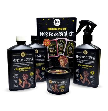 MORTE SÚBITA - KIT SHAMPOO 250ML + CONDICIONADOR 250ML + SPRAY 250ML + MÁSCARA 100GR