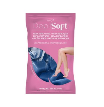 CERA DEPILACIÓN DEPILSOFT AZUL BOLSA 1000GR