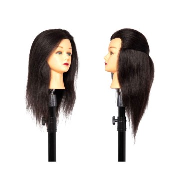 CABEZA DE MANIQUI WOMAN BLACK 30% ANIMAL+70%HUMANO, 40-45CM(SOPORTE INCLUIDO)
