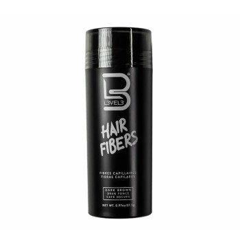 HAIR FIBERS DARK BROWN 100% NATURAL 27.5G L3VEL3