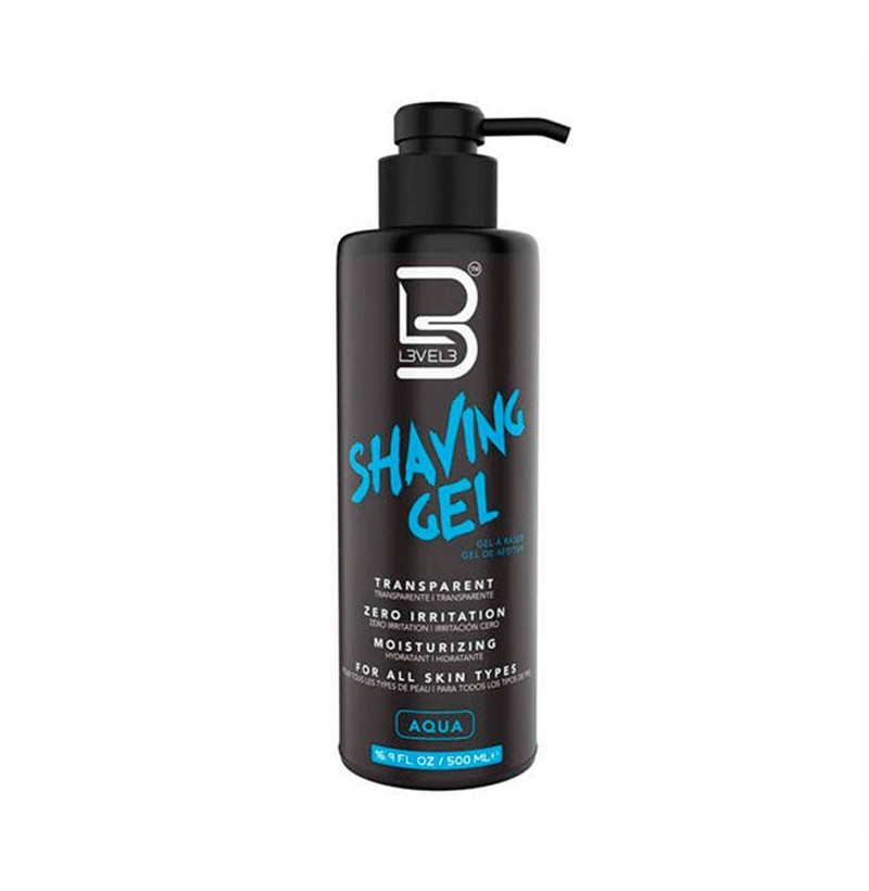 GEL DE AFEITAR TRANSPARENTE AQUA L3VEL3 500ML