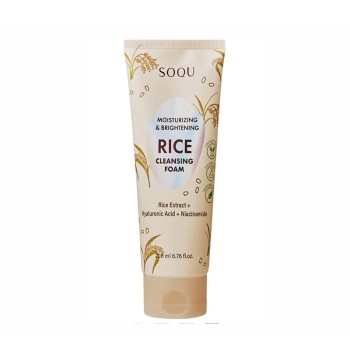 SOQU MOISTURIZING & BRIGHTENING RICE CLEANSING FOAM