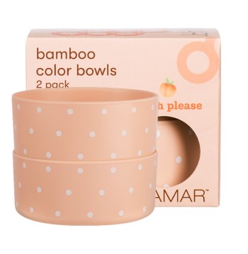 PEACH PLEASE BAMBOO COLOR BOWLS 2 PACK