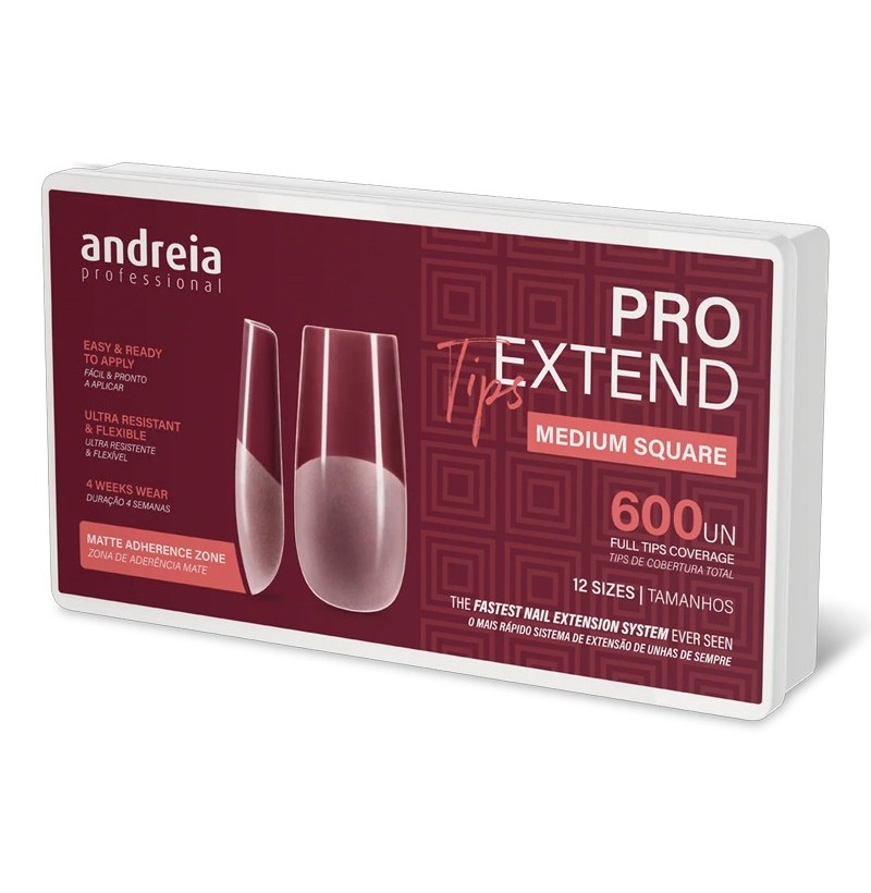 PRO EXTEND TIPS MEDIUM SQUARE 600U