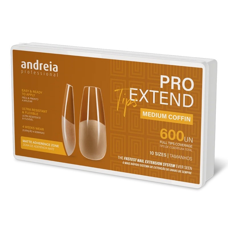 PRO EXTEND TIPS MEDIUM COFFIN 600U
