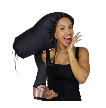 GORRO DIFUSOR DE SATÉN ALARGADO - NEGRO