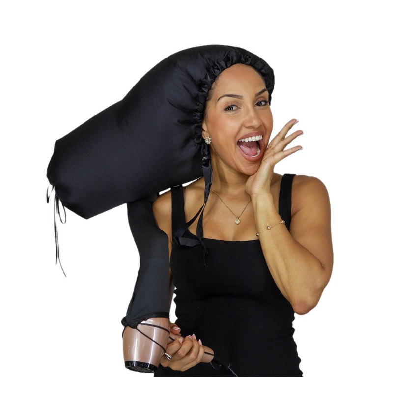 GORRO DIFUSOR DE SATÉN ALARGADO - NEGRO