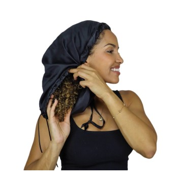 GORRO DIFUSOR DE SATÉN ALARGADO - NEGRO