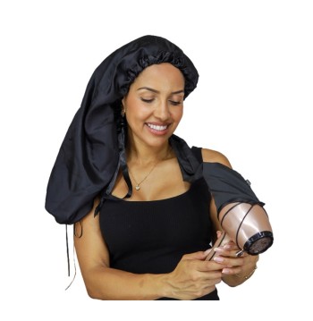 GORRO DIFUSOR DE SATÉN ALARGADO - NEGRO
