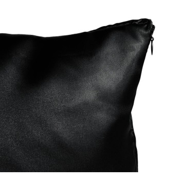 FUNDA DE ALMOHADA DE SATÉN PREMIUM – NEGRA (55cmx70cm)