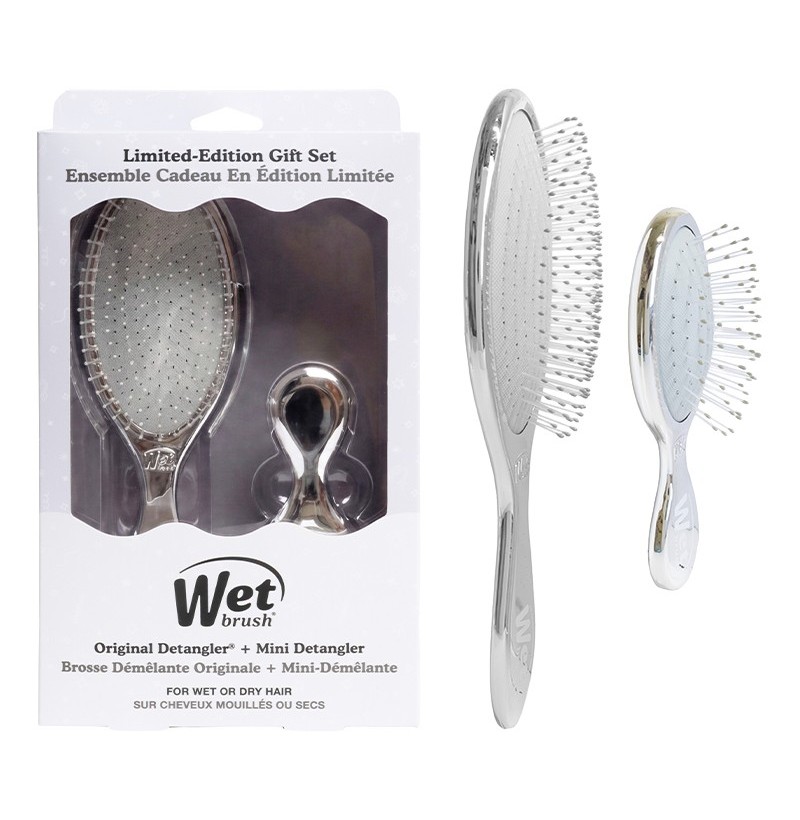 KIT FESTIVE FINISH DETANGLER+MINI DETANGLER SILVER