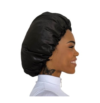GORRO DE SATÉN PREMIUM - NEGRO