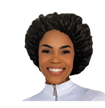 GORRO DE SATÉN PREMIUM - NEGRO
