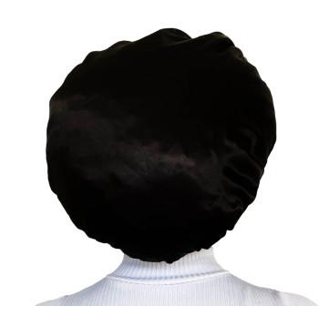 GORRO DE SATÉN PREMIUM - NEGRO - TAMAÑO L